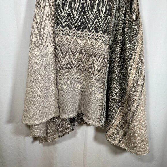 Free People Open Front Sleeveless Fringe Hem Vest Sweater Top Boho Bohemian O/S - Picture 7 of 13